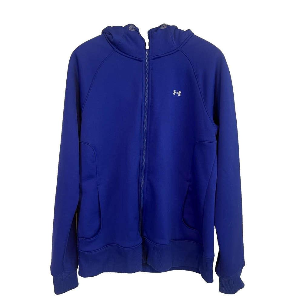 Under Armour Womens Full Zip Fleece Jacket XL Loose Fit Pockets Activewear